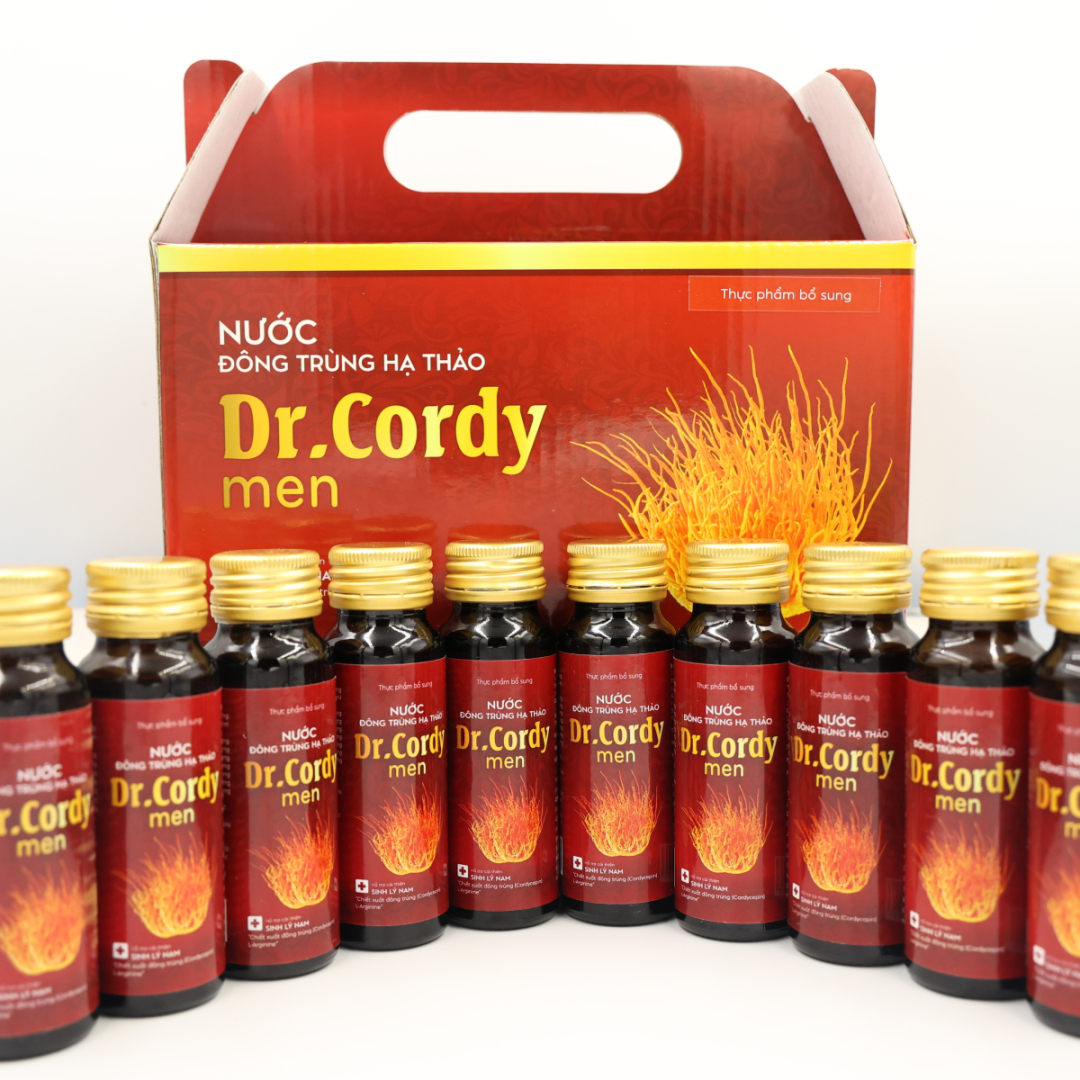 NƯỚC ĐÔNG TRÙNG HẠ THẢO DR. CORDY MEN - TĂNG CƯỜNG SINH LÝ VÀ GIẢI ĐỘC RƯỢU BIA