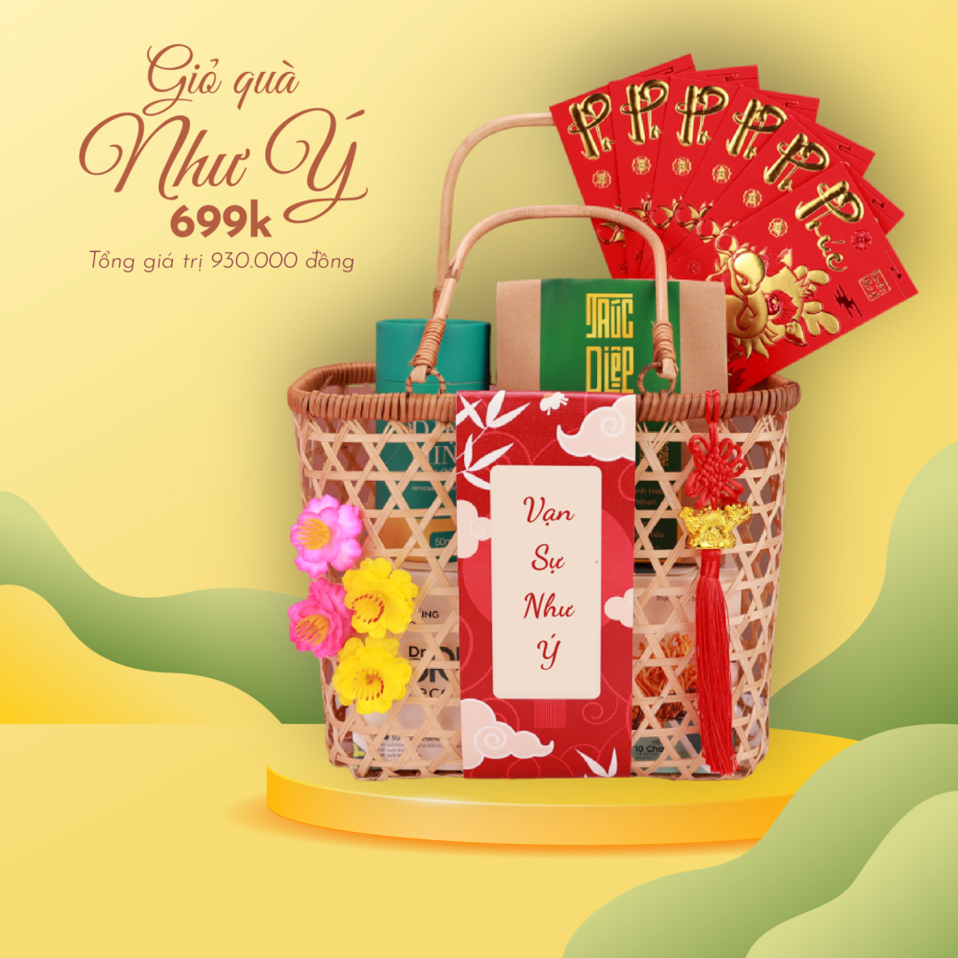 Giỏ Quà Như Ý - Giỏ Quà Tết Giáp Thìn 2024