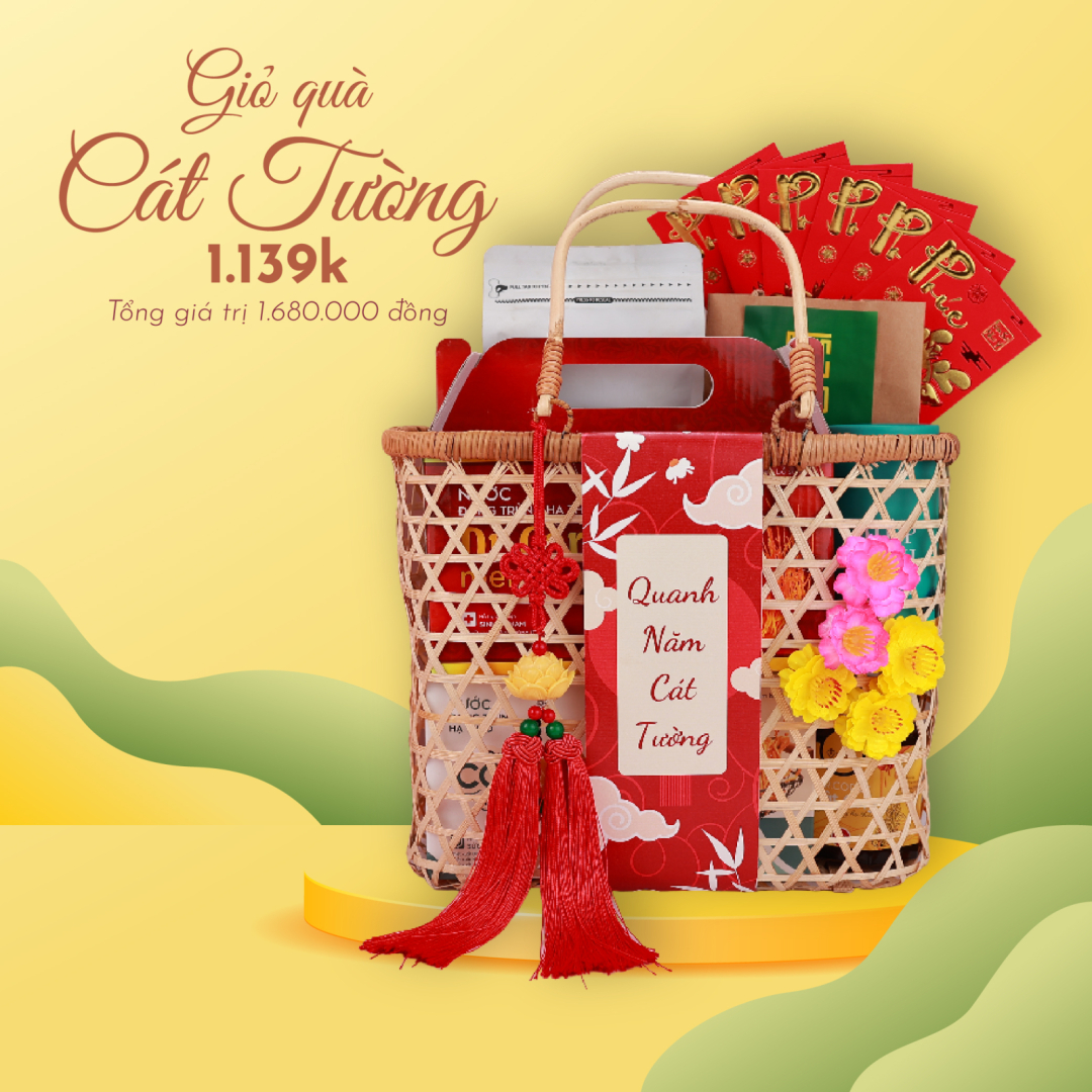 Giỏ Quà Cát Tường - Giỏ Quà Tết Giáp Thìn 2024