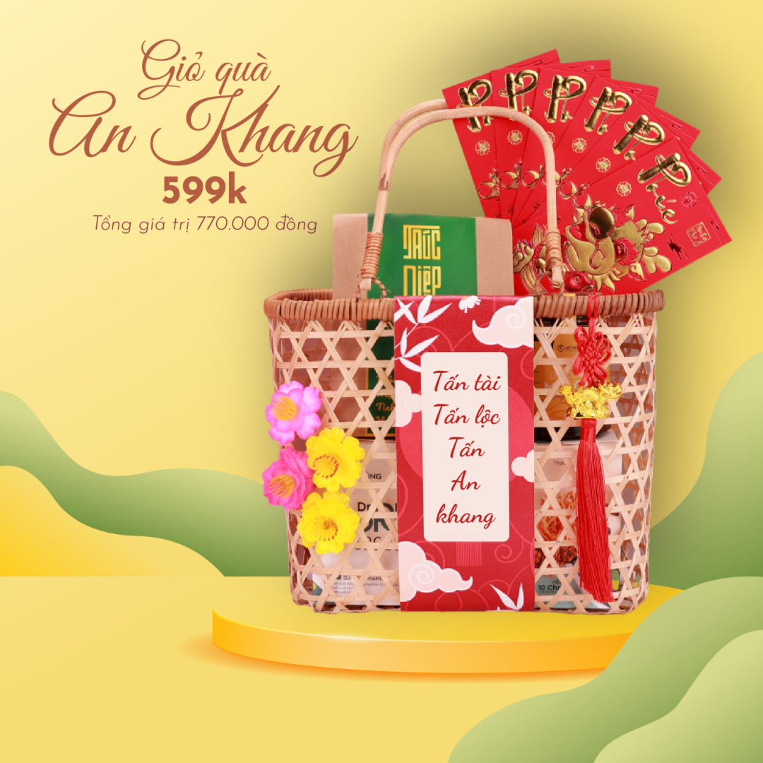 Giỏ Quà An Khang - Giỏ Quà Tết Giáp Thìn 2024