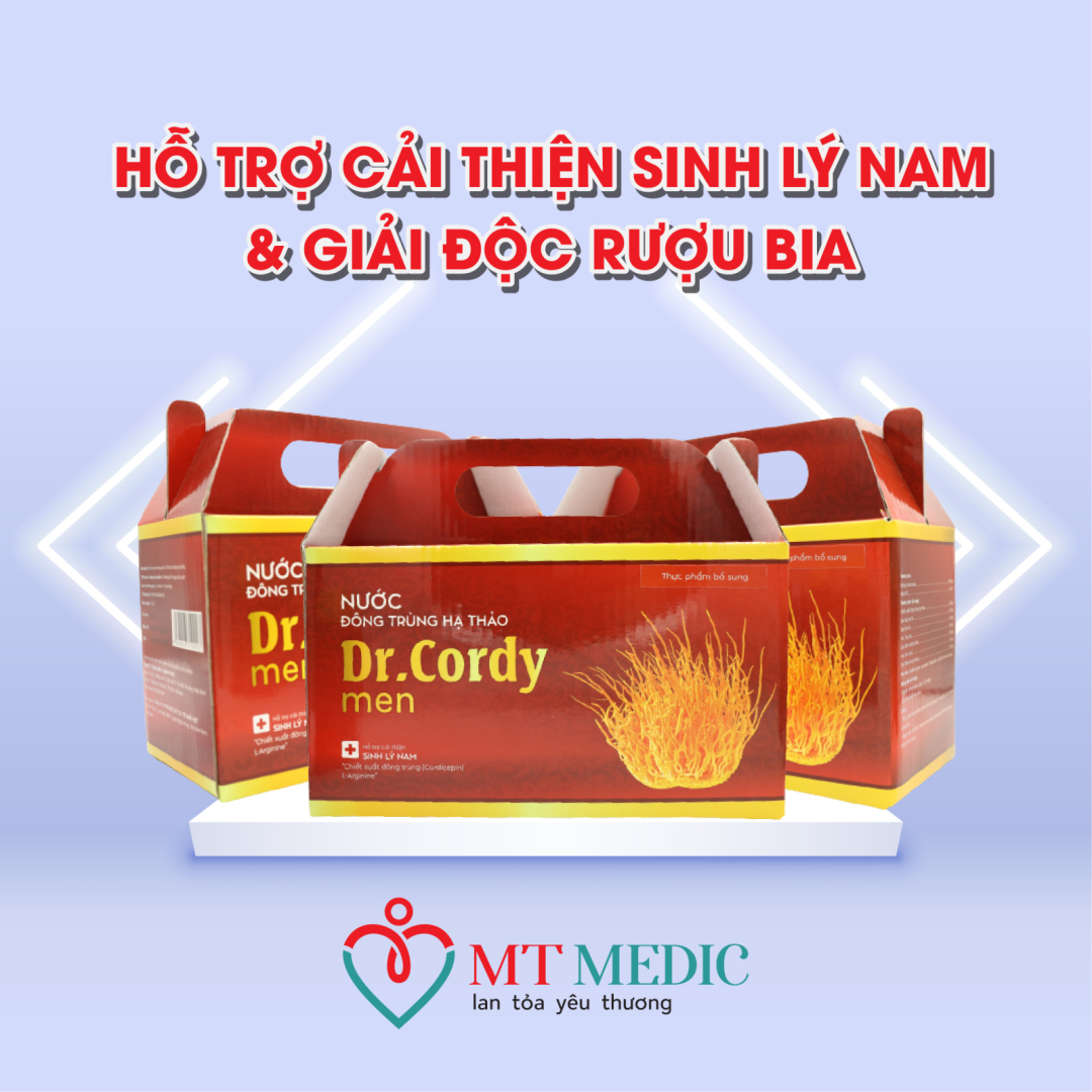 NƯỚC ĐÔNG TRÙNG HẠ THẢO DR. CORDY MEN - TĂNG CƯỜNG SINH LÝ VÀ GIẢI ĐỘC RƯỢU BIA