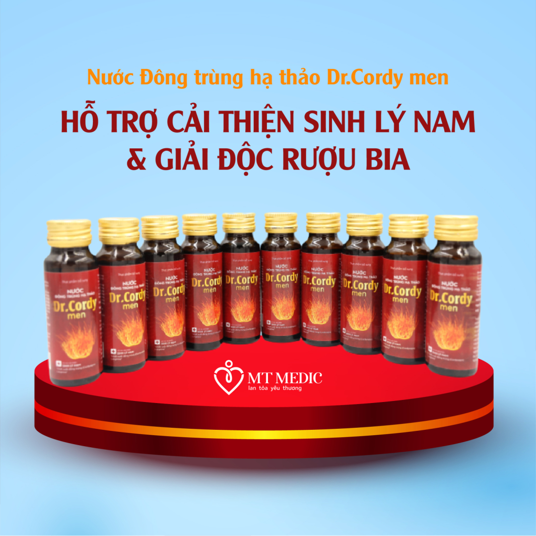 NƯỚC ĐÔNG TRÙNG HẠ THẢO DR. CORDY MEN - TĂNG CƯỜNG SINH LÝ VÀ GIẢI ĐỘC RƯỢU BIA