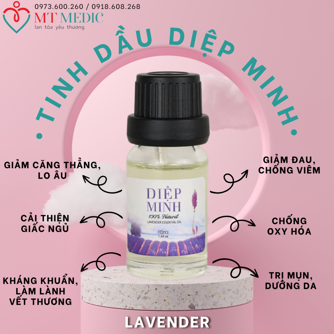 TINH DẦU LAVENDER CHÂU ÂU NGUYÊN CHẤT DIỆP MINH