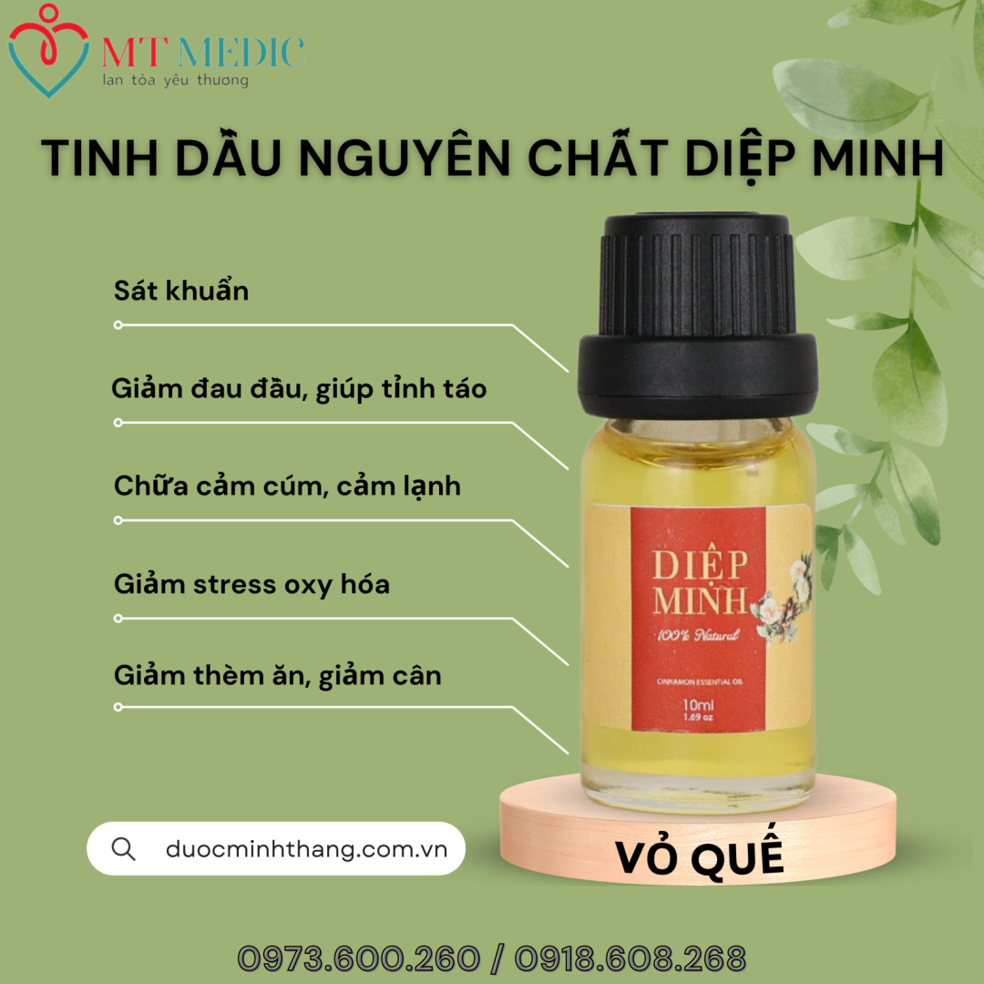 TINH DẦU VỎ QUẾ NGUYÊN CHẤT DIỆP MINH