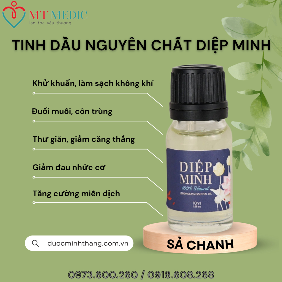 TINH DẦU SẢ CHANH NGUYÊN CHẤT DIỆP MINH