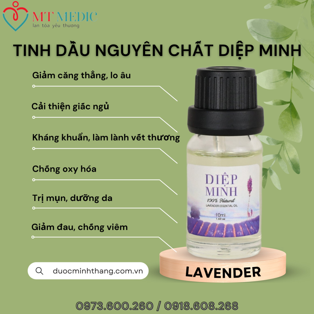 TINH DẦU LAVENDER PHÁP NGUYÊN CHẤT DIỆP MINH